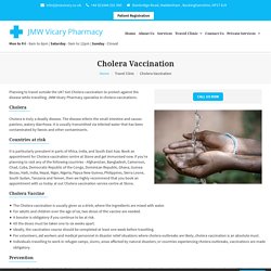 Cholera vaccination Service Stone
