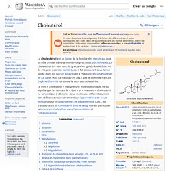 WIKIPEDIA - page cholesterol