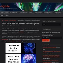Statins Starve The Brain: Cholesterol Correlated Cognition