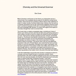 Chomsky and the Universal Grammar