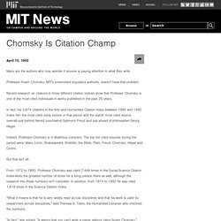 Chomsky Is Citation Champ