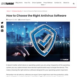 How to Choose the Right Antivirus Software