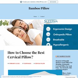 How to Choose the Best Cervical Pillow?