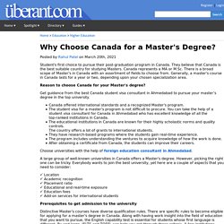 Why Choose Canada for a Master's Degree?