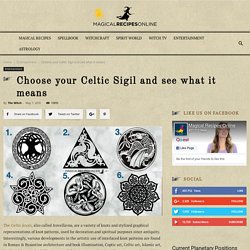 Choose your Celtic Sigil and see what it means