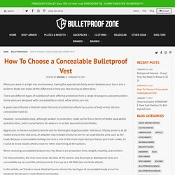 How To Choose a Concealable Bulletproof Vest