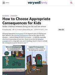 How to Choose Consequences and Punishment for Kids