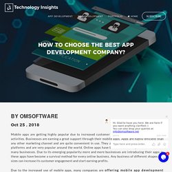 How To Choose The Best App Development Company?