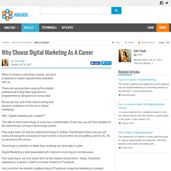 Why Choose Digital Marketing As A Career