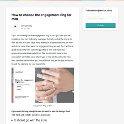 How to choose the engagement ring for men