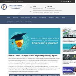 How to Choose the Right Branch for your Engineering Degree?