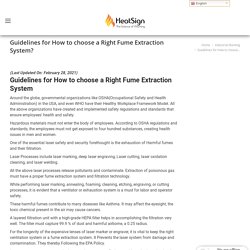 Choose right Fume Extraction System