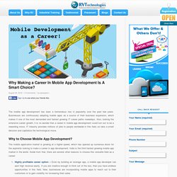 Why To Choose Mobile App Development as Your Career?