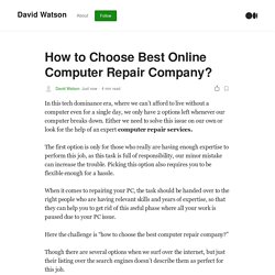 How to Choose Best Online Computer Repair Company?