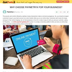 WHY CHOOSE PAYMETRYX FOR YOUR BUSINESS?