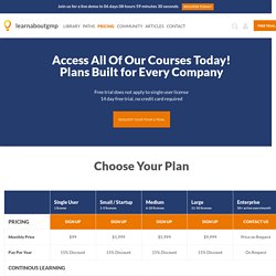 Choose your plan - Learnaboutgmp