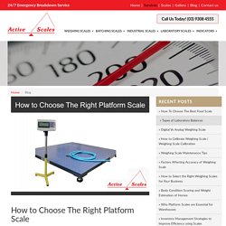 How to Choose The Right Platform Scale