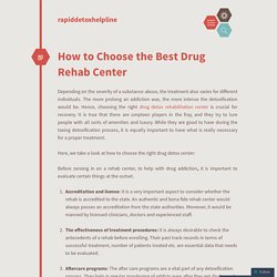 Searching For the Best Drug Rehab Center