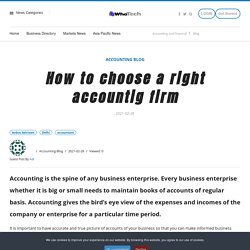 How to choose a right accountig firm