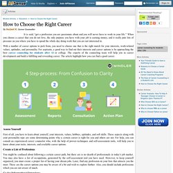 How to Choose the Right Career