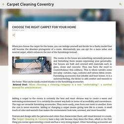 CHOOSE THE RIGHT CARPET FOR YOUR HOME