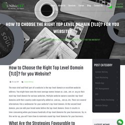 How to Choose the Right Top Level Domain (TLD) for you Website