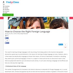 How to Pick Right Foreign Language for Learn