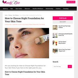 How to Choose Right Foundation For Your Skin Tone