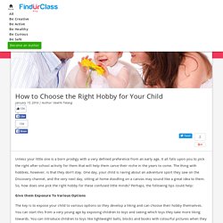 Help Your Kids to Choose Right hobby