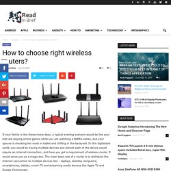 How to choose right wireless routers?