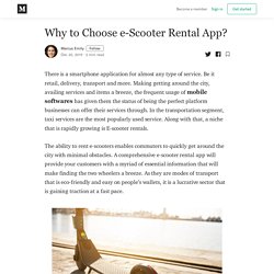 Why to Choose e-Scooter Rental App?
