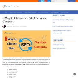 6 Way to Choose best SEO Services