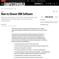 How to Choose CRM Software