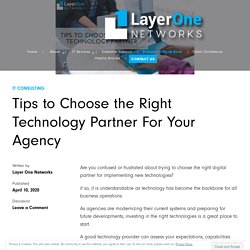 Tips to Choose the Right Technology Partner For Your Agency