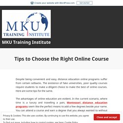 Tips to Choose the Right Online Course