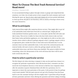 Choose The Best Trash Removal Service