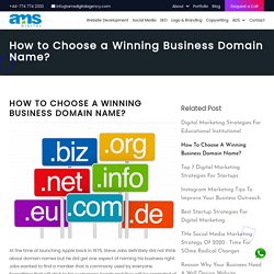 How to Choose a Winning Business Domain Name?