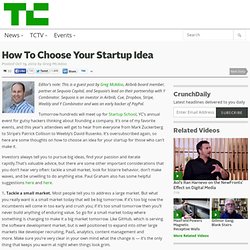 How To Choose Your Startup Idea