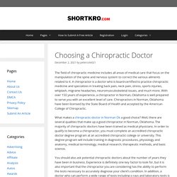 Choosing a Chiropractic Doctor
