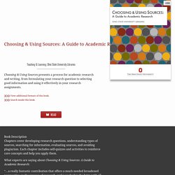 Choosing & Using Sources: A Guide to Academic Research | Open Textbook