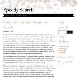 Choosing a best way of Corporate Search
