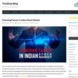 Career in Indian Stock Market