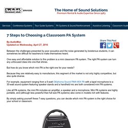 7 Steps to Choosing a Classroom PA System – AudioLinks