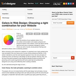 Colors in Web Design: Choosing a right combination for your website