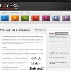 Choosing Type Combinations Layers Magazine