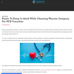 How we can choose a good PCD pharma franchise?