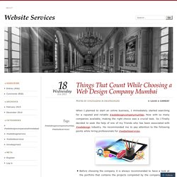 Things That Count While Choosing a Web Design Company Mumbai