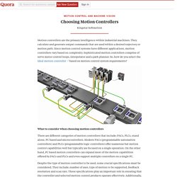 Choosing Motion Controllers