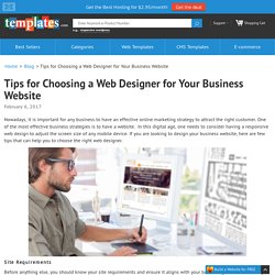 Tips for Choosing a Web Designer for Your Business Website - Templates