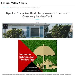 Tips for Choosing Best Homeowners Insurance Company in New York - Genesee Valley Agency